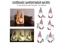 ITH Stickdatei - Lichtbeutel Winterzauber Wichtel